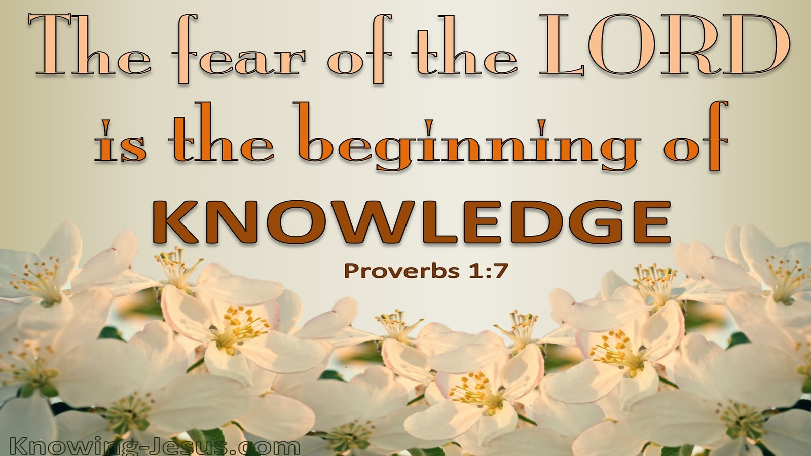 Proverbs 1:7 The Fear Of The Lord (beige)